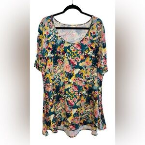 Lularoe Perfect T Floral EUC